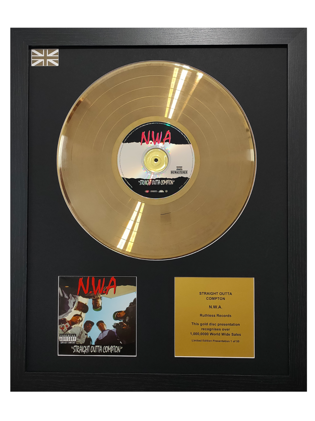 NWA - Straight Outta Compton | Gold Record & CD Presentation