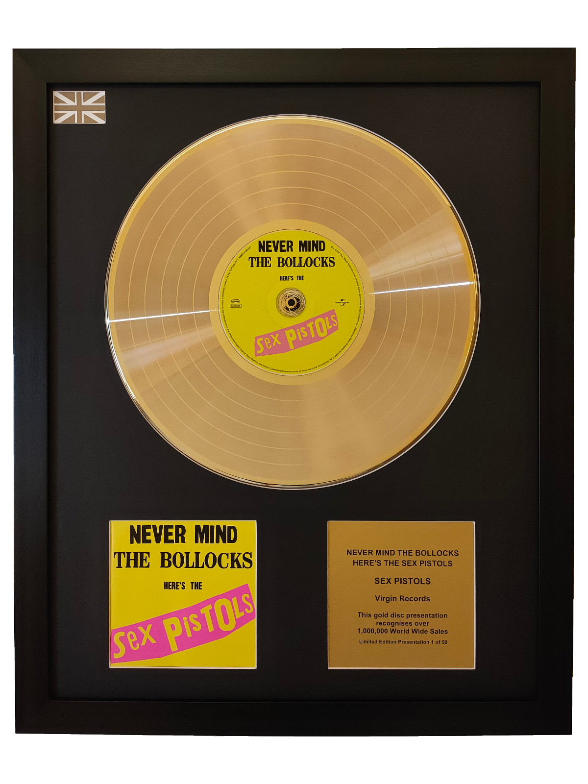 SEX PISTOLS - Never Mind The Bollocks - Gold Disc – The Gold Record Company