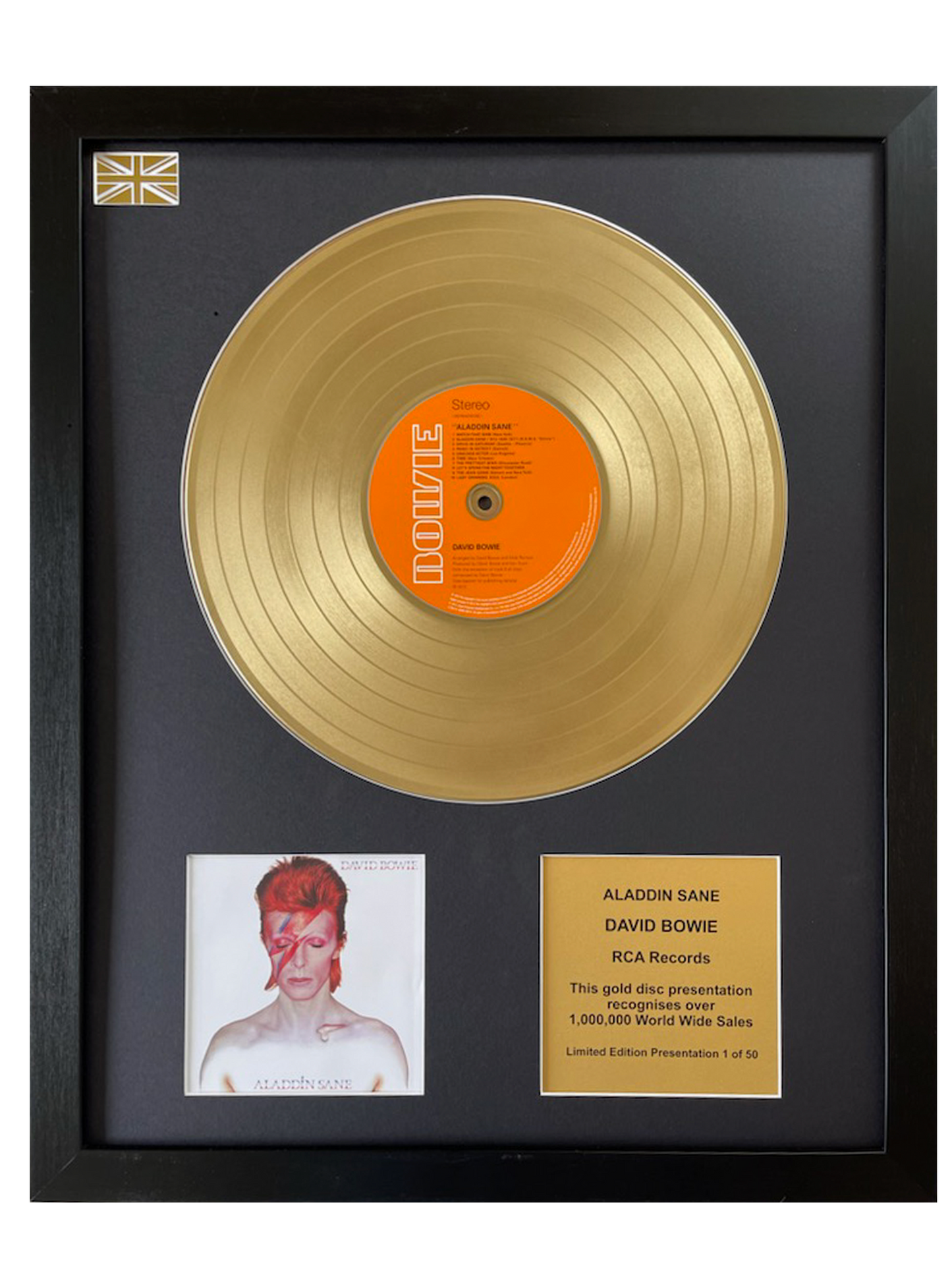 DAVID BOWIE - Aladdin Sane | Gold Record & CD Presentation