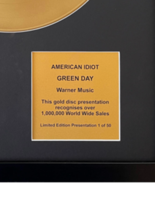 GREEN DAY - American Idiot | Gold Record & CD Presentation