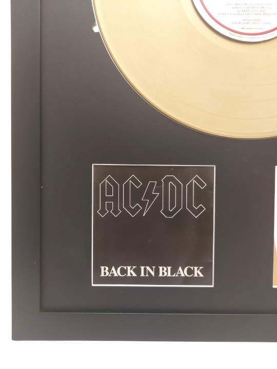 AC/DC - Back in Black | Gold Record & CD Presentation