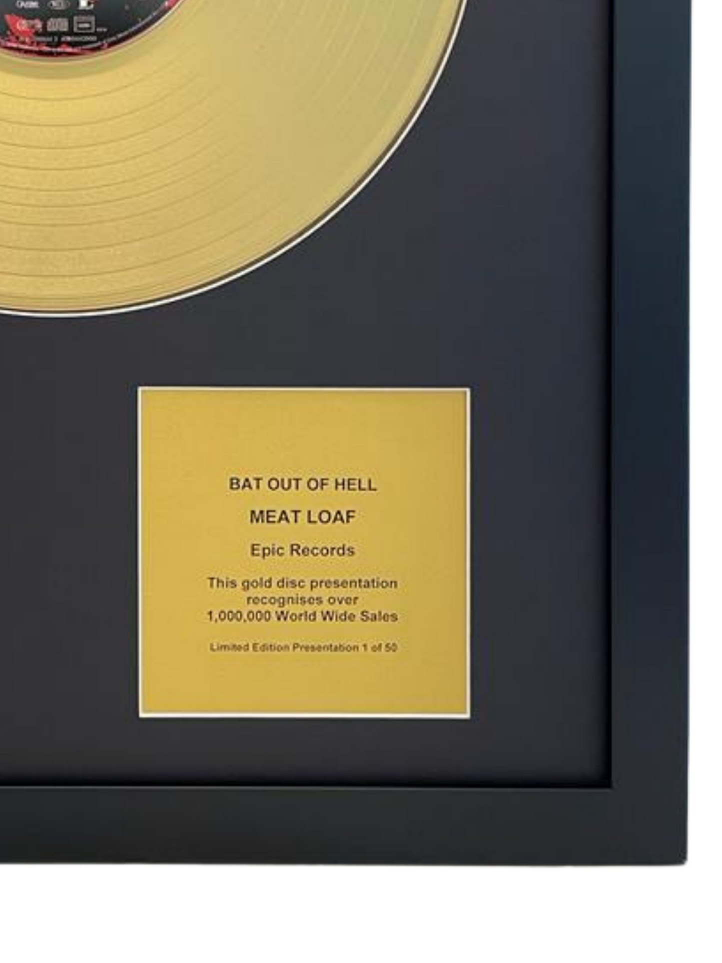 MEAT LOAF - Bat Out Of Hell | Gold Record & CD Presentation