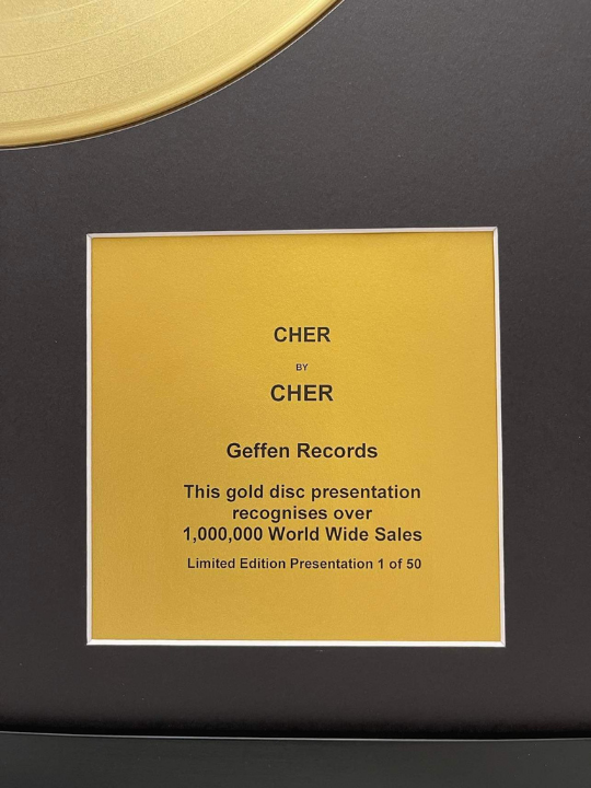 CHER - Cher | Gold Record & CD Presentation