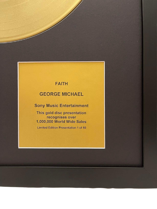 GEORGE MICHAEL - Faith | Gold Record & CD Presentation