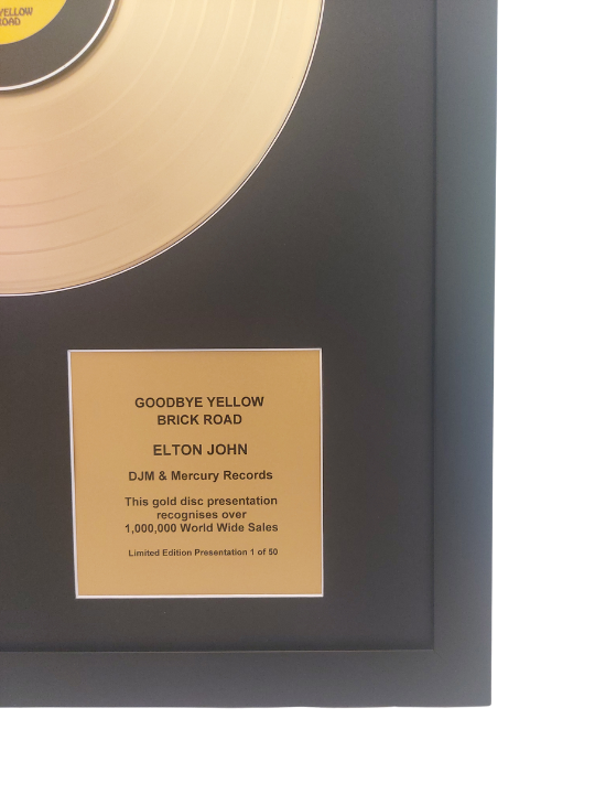 ELTON JOHN - Goodbye Yellow Brick Road | Gold Record & CD Presentation