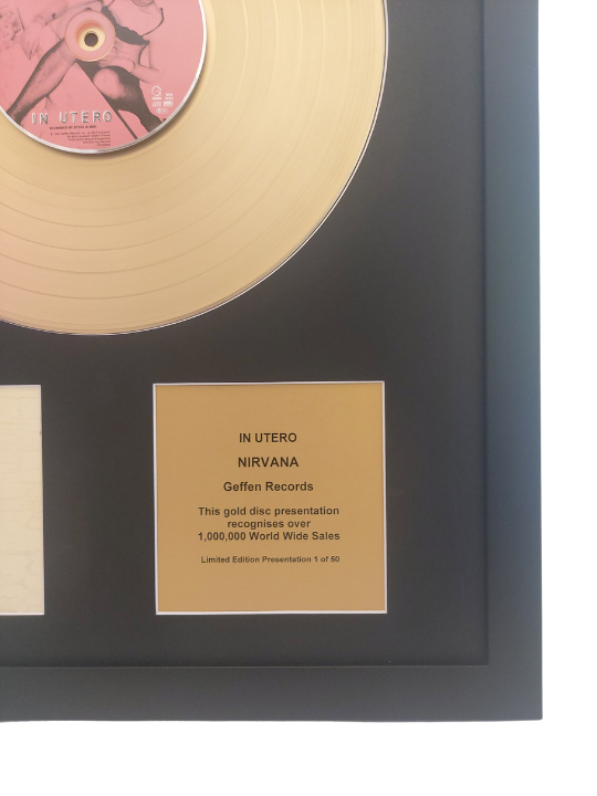 NIRVANA - In Utero | Gold Record & CD Presentation