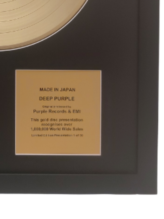DEEP PURPLE - Made in Japan | Gold Record & CD Presentation