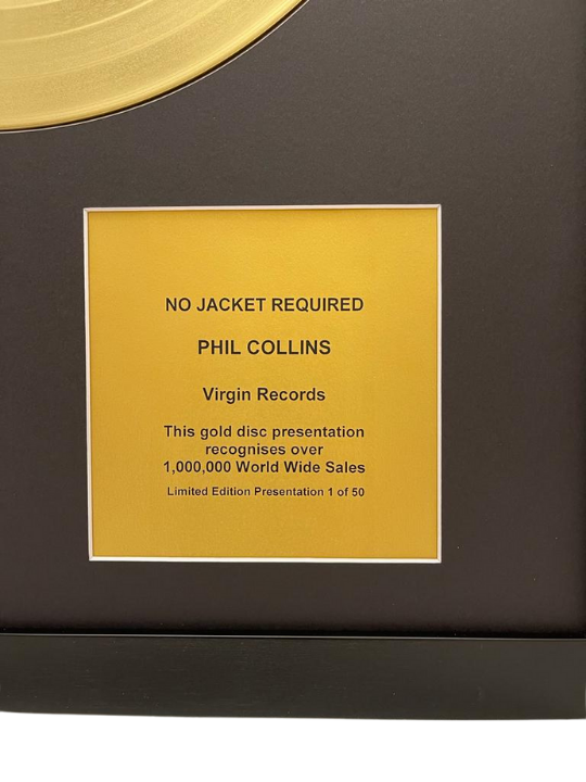 PHIL COLLINS - No Jacket Required | Gold Record & CD Presentation