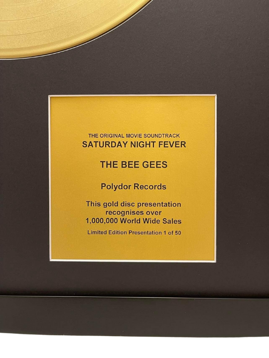 BEE GEES - Saturday Night Fever | Gold Record & CD Presentation