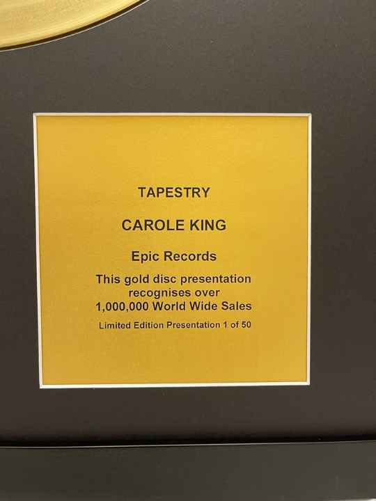 CAROLE KING - Tapestry | Gold Record & CD Presentation
