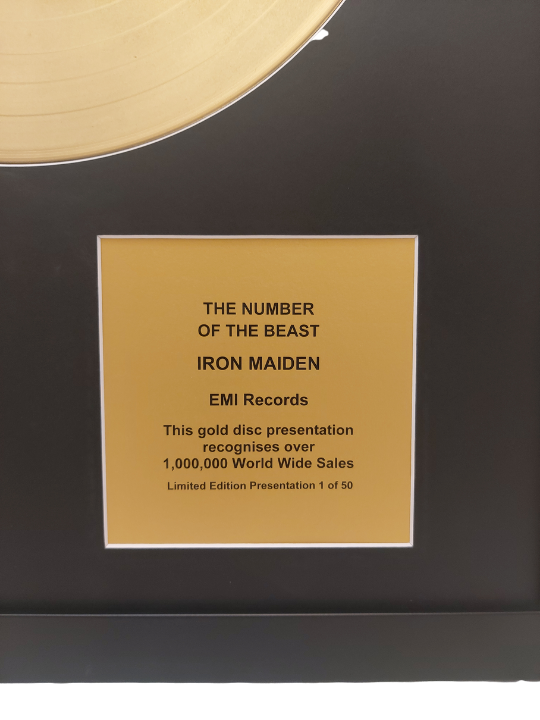 IRON MAIDEN - The Number Of The Beast | Gold Record & CD Presentation