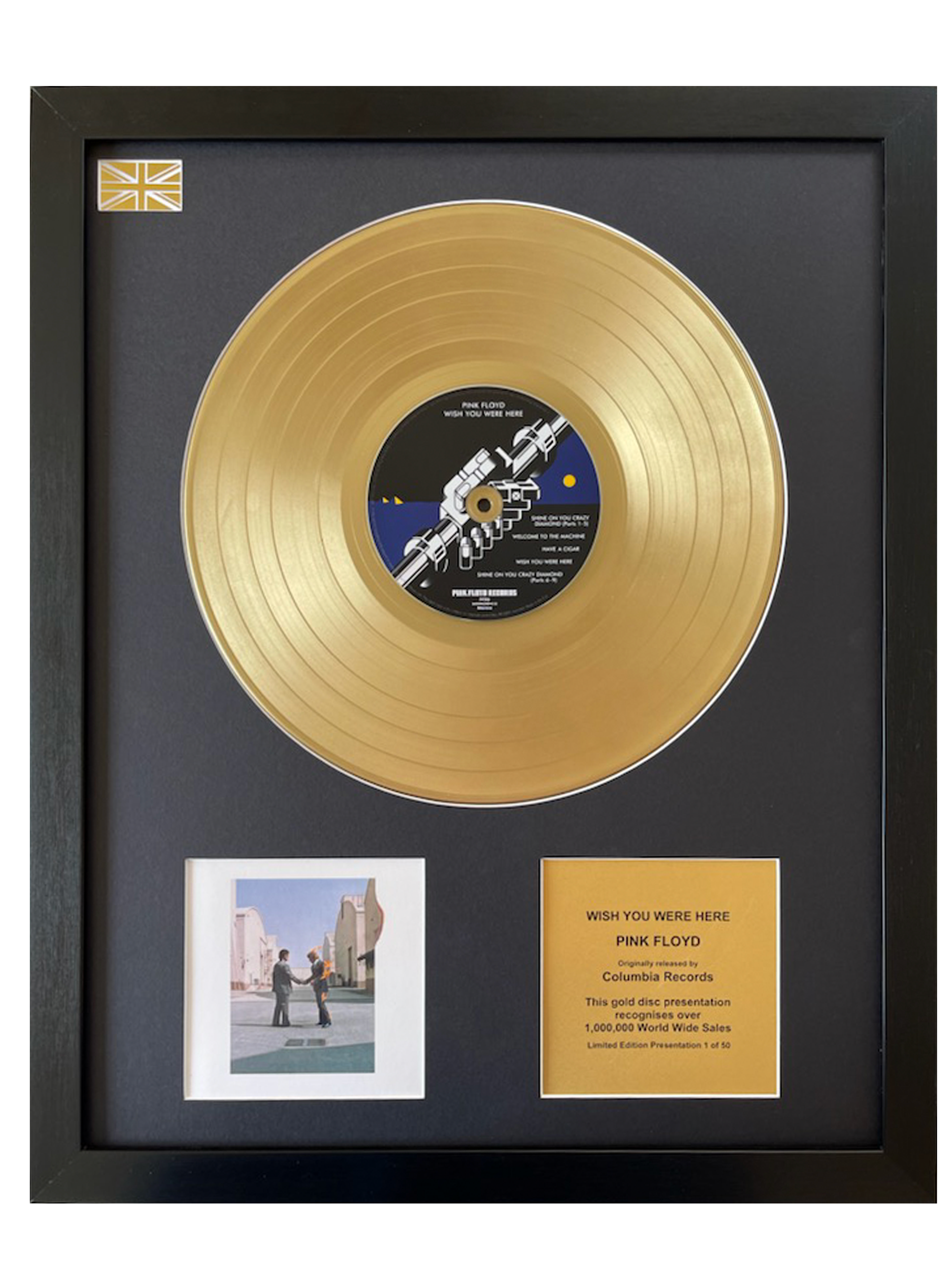 PINK FLOYD - Wish You Were Here - Gold Disc – The Gold Record Company PINK FLOYD - Wish You Were Here - Gold Disc – The Gold Record Company