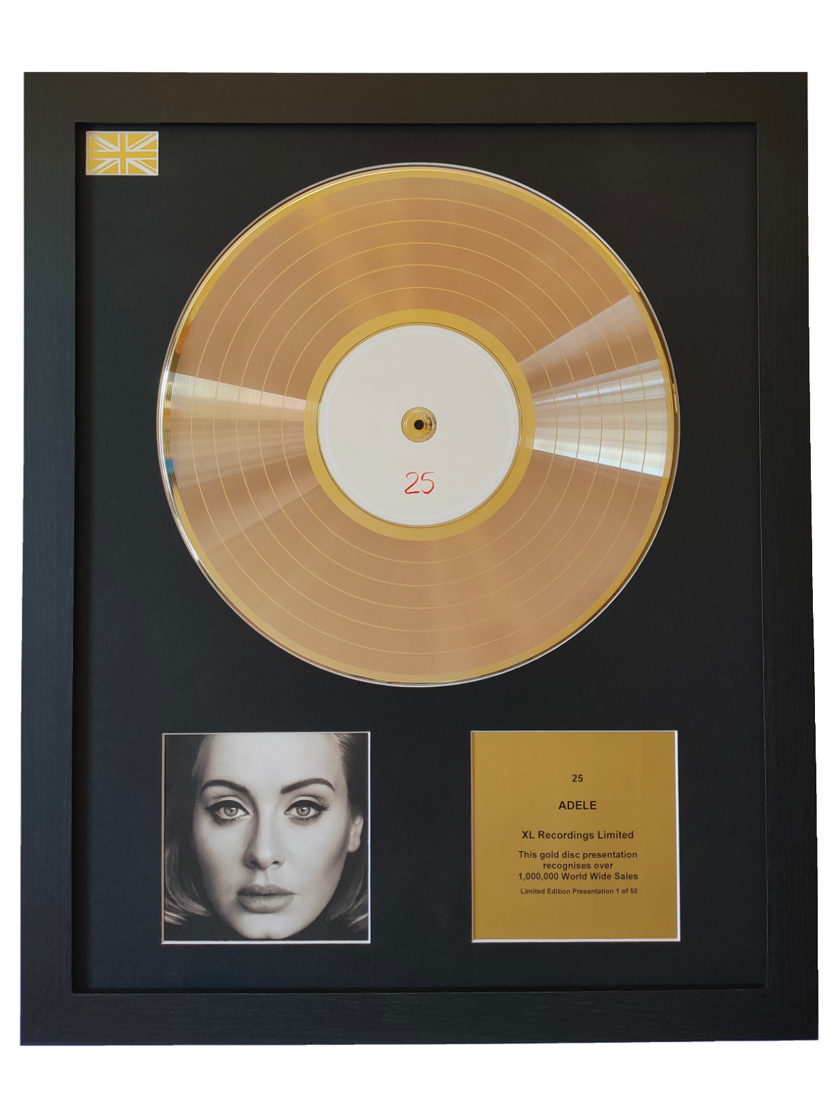 Gold Rocord Disc Gold Record & CD Presentations | 25 by Adele – The Gold Record Company
