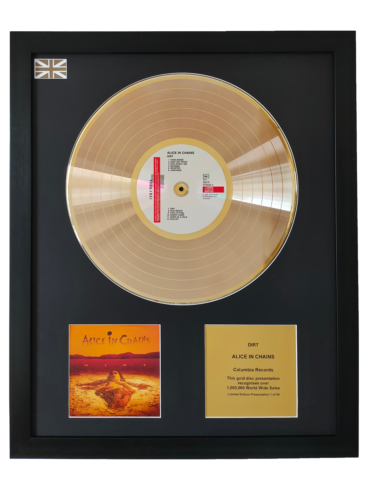 Gold Rocord Disc Gold Record & CD Presentation | Dirt by Alice In Chains | Order Today ...