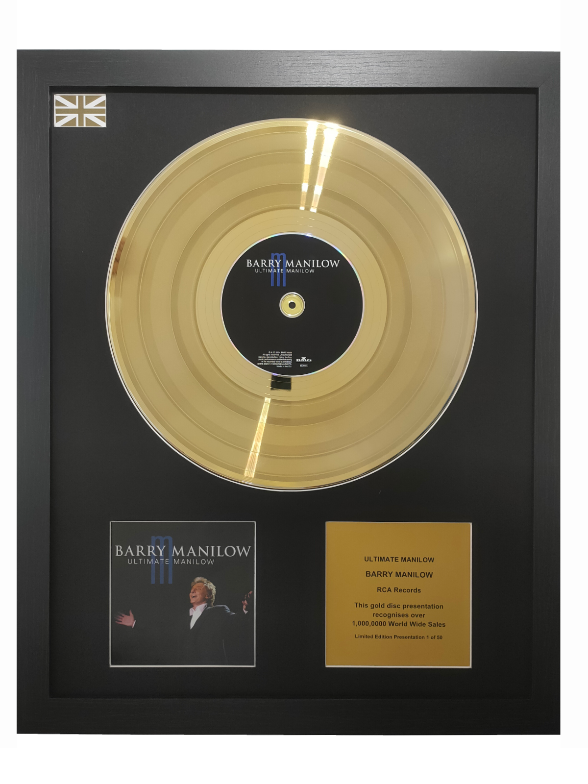 BARRY MANILOW - Ultimate Manilow | Gold Record & CD Presentation