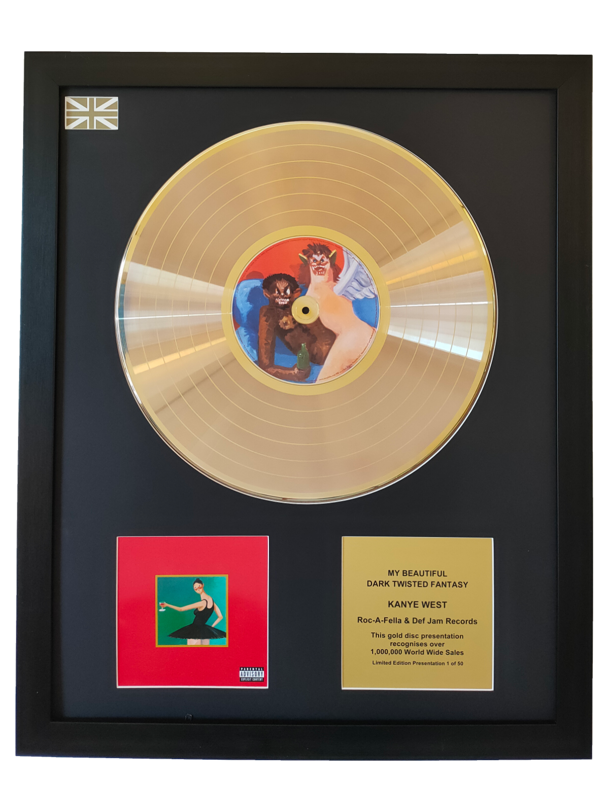 KANYE WEST - My Beautiful Dark Twisted Fantasy | Gold Record & CD Presentation