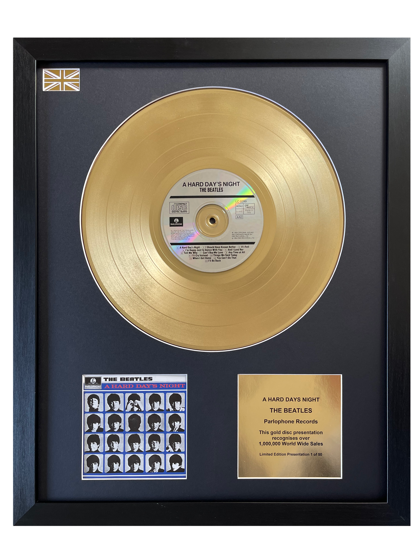 THE BEATLES - A Hard Day's Night | Gold Record & CD Presentation