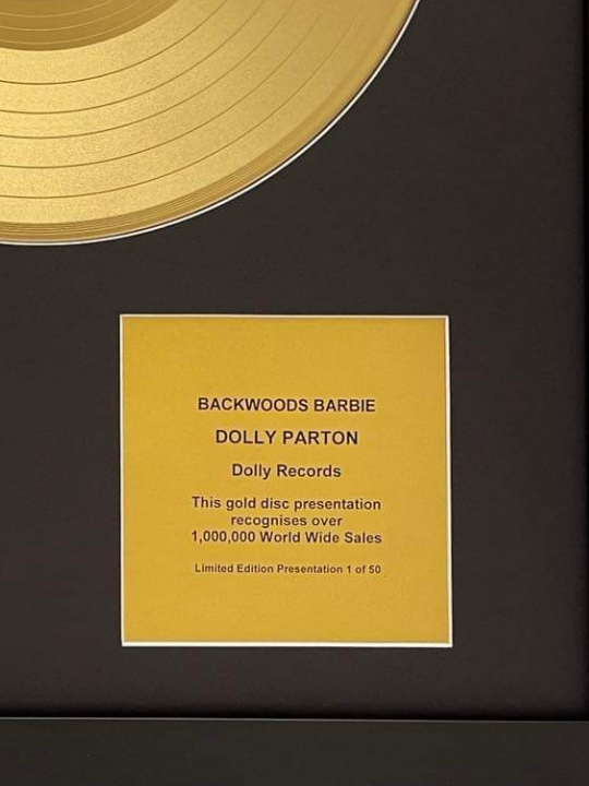 DOLLY PARTON - Backwoods Barbie | Gold Record & CD Presentation