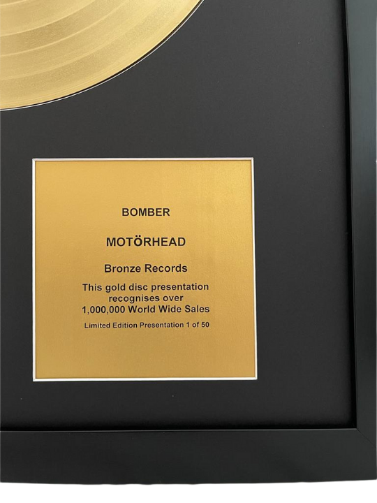 MOTÖRHEAD - Bomber | Gold Record & CD Presentation