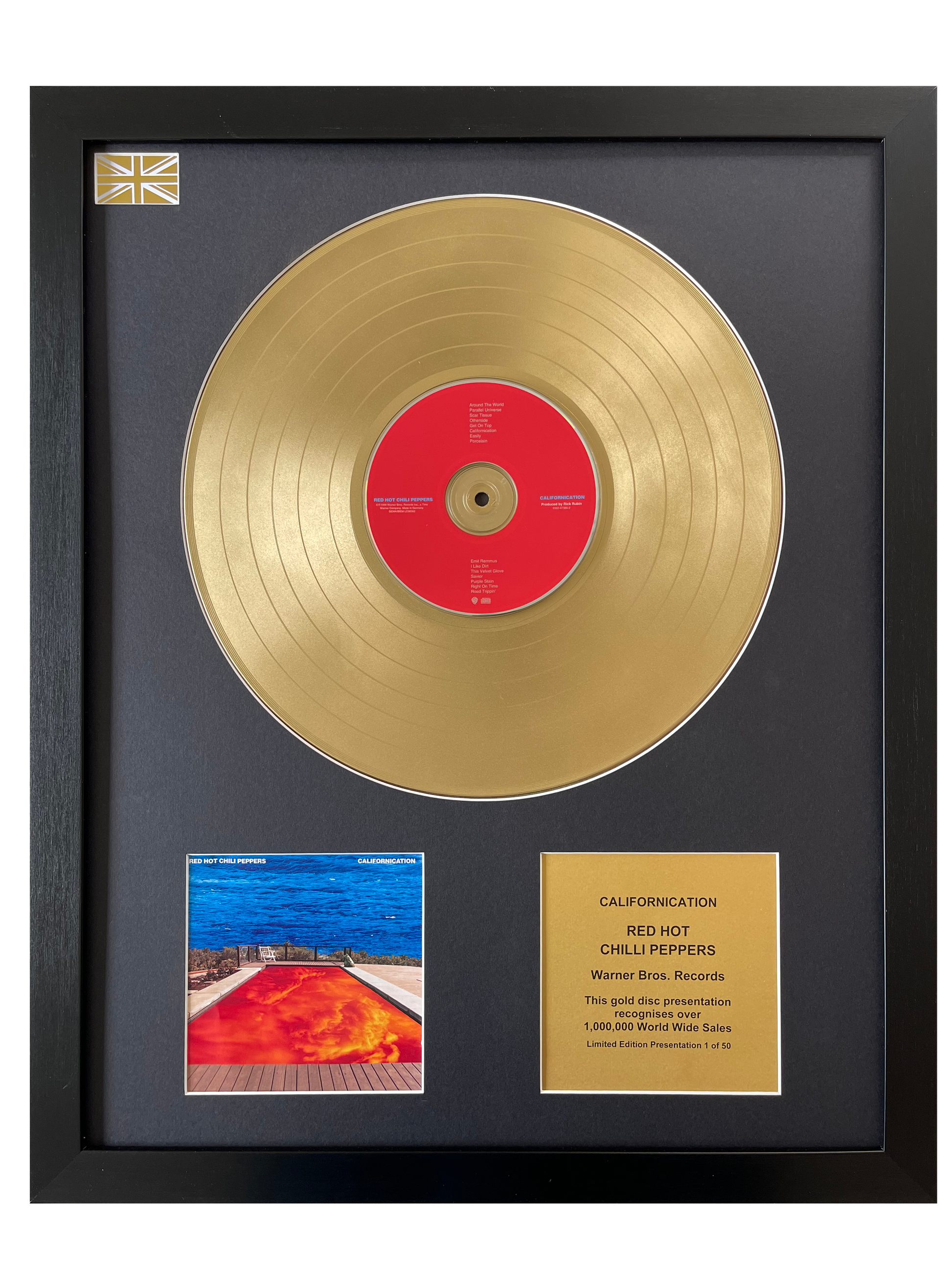 RED HOT CHILI PEPPERS - Californication - Gold Disc – The Gold Record  Company