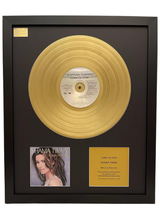 SHANIA TWAIN - Come On Over | Gold Record & CD Presentation