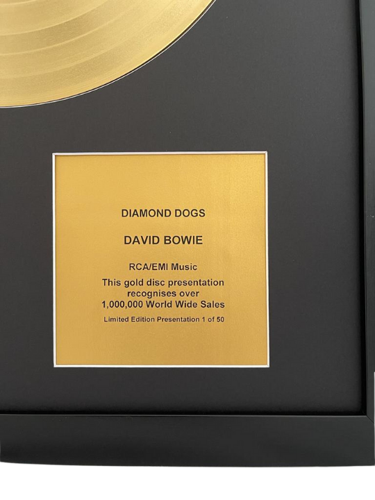 DAVID BOWIE - Diamond Dogs | Gold Record & CD Presentation