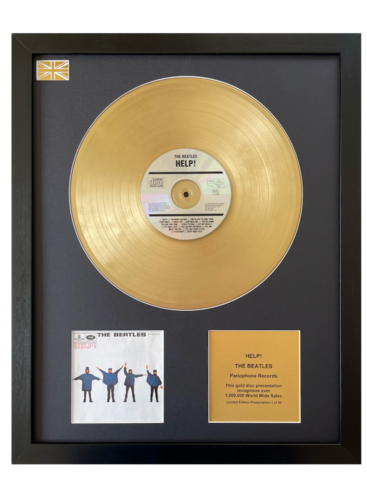 THE BEATLES - Help! - Gold Disc – The Gold Record Company