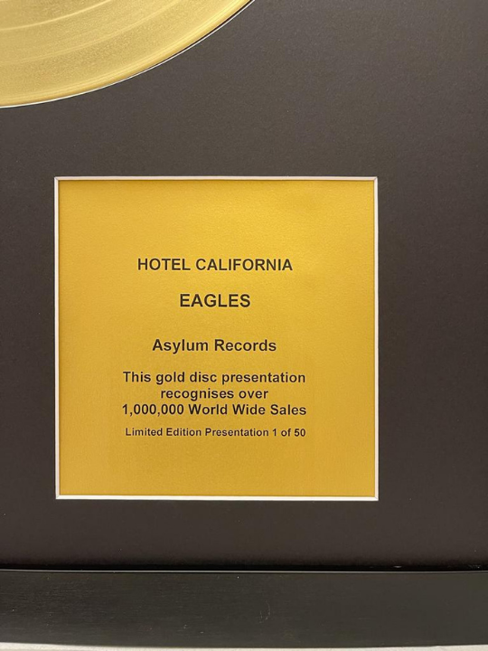 EAGLES - Hotel California | Gold Record & CD Presentation