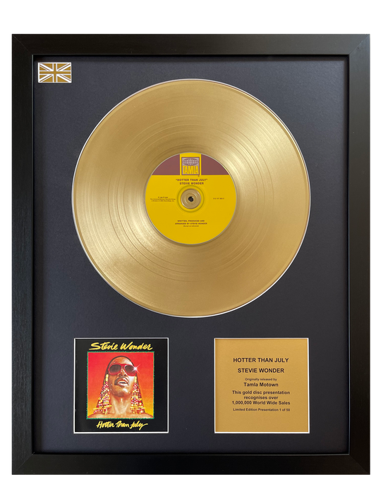 STEVIE WONDER - Hotter Than July | Gold Record & CD Presentation