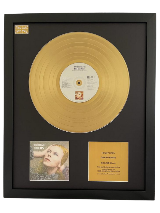 DAVID BOWIE - Hunky Dory | Gold Record & CD Presentation