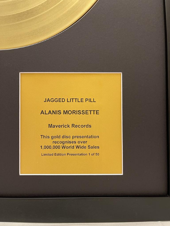 ALANIS MORISSETTE - Jagged Little Pill | Gold Record & CD Presentation