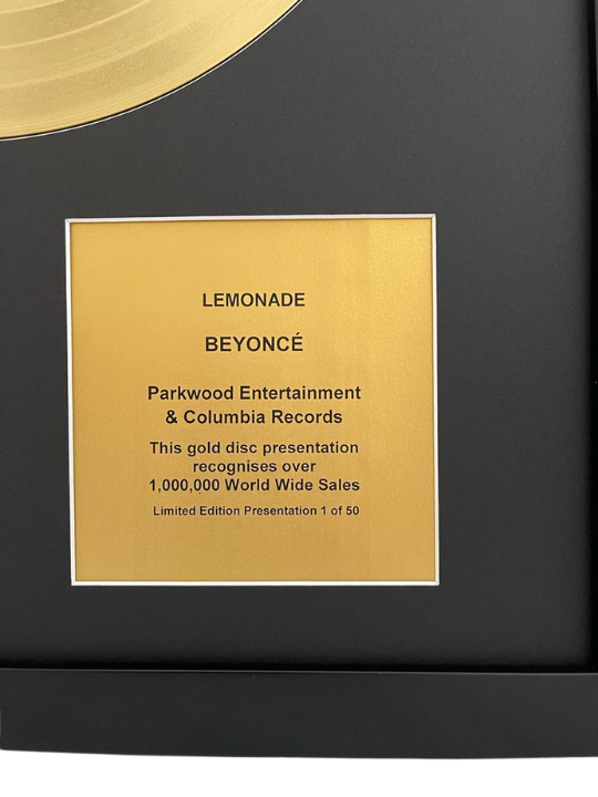 BEYONCÉ - Lemonade | Gold Record & CD Presentation