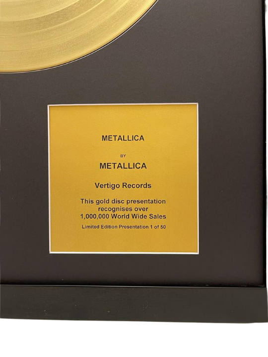 METALLICA - Metallica | Gold Record & CD Presentation