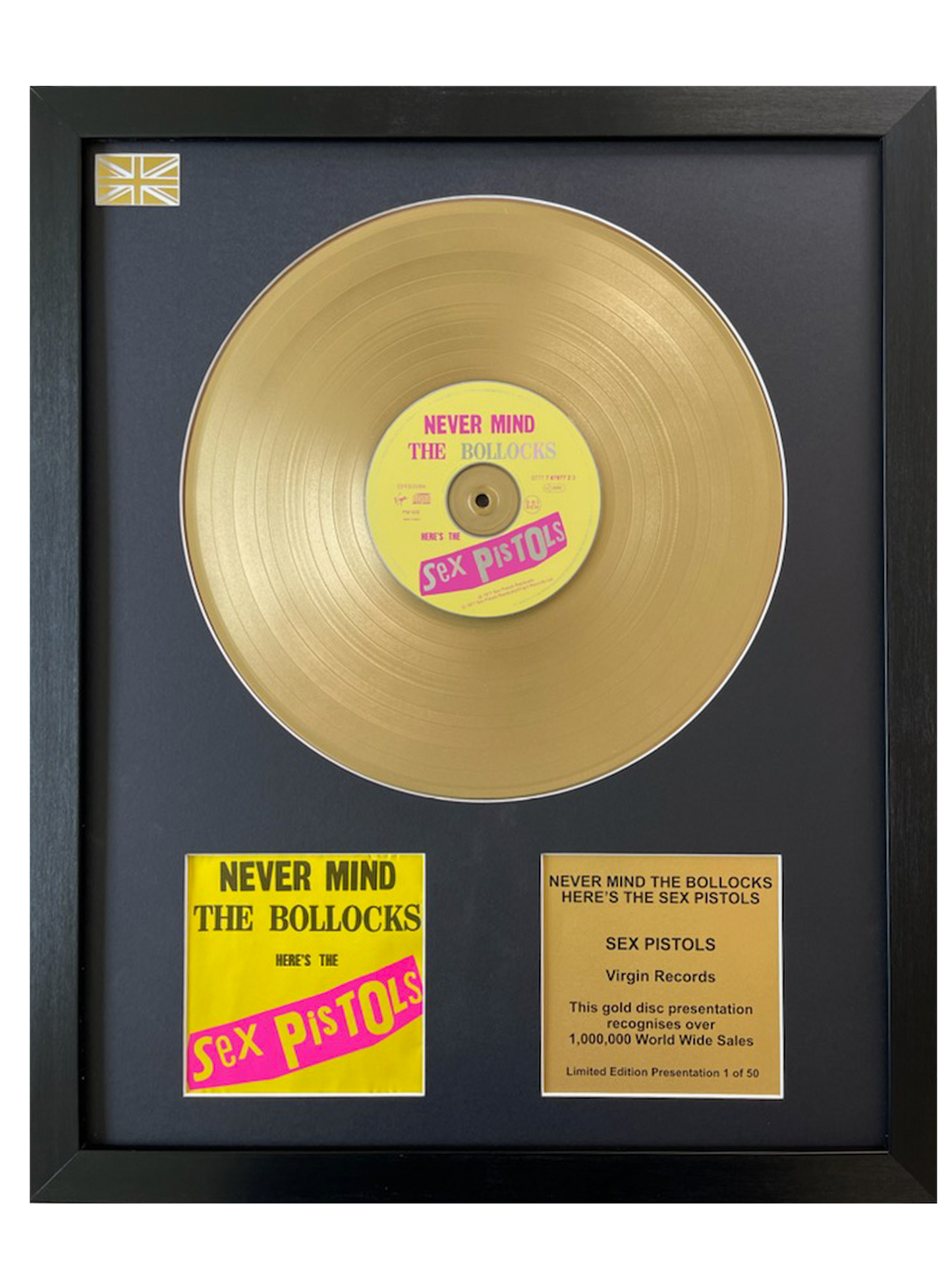 SEX PISTOLS - Never Mind The Bollocks | Gold Record & CD Presentation