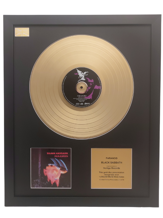BLACK SABBATH - Paranoid | Gold Record & CD Presentation