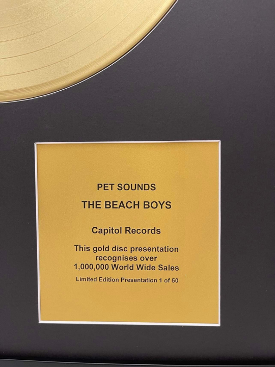 THE BEACH BOYS - Pet Sounds | Gold Record & CD Presentation