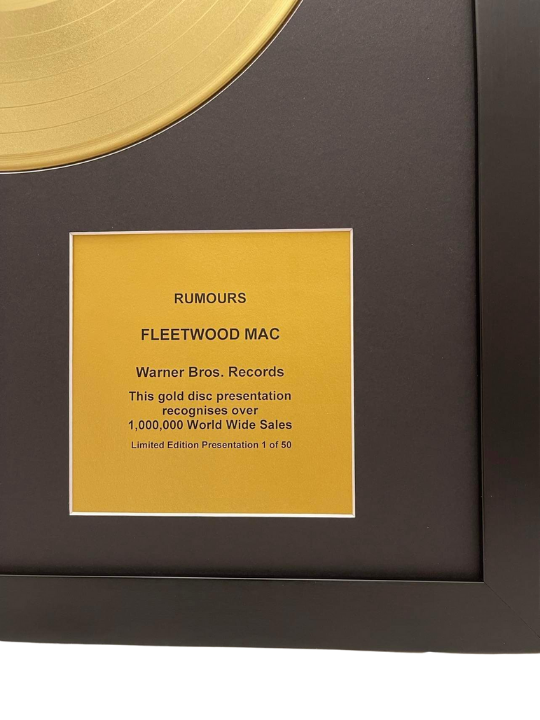 FLEETWOOD MAC - Rumours | Gold Record & CD Presentation