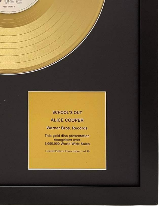 ALICE COOPER - School's Out | Gold Record & CD Presentation