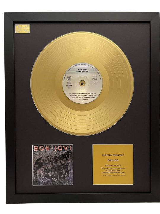 BON JOVI - Slippery When Wet | Gold Record & CD Presentation