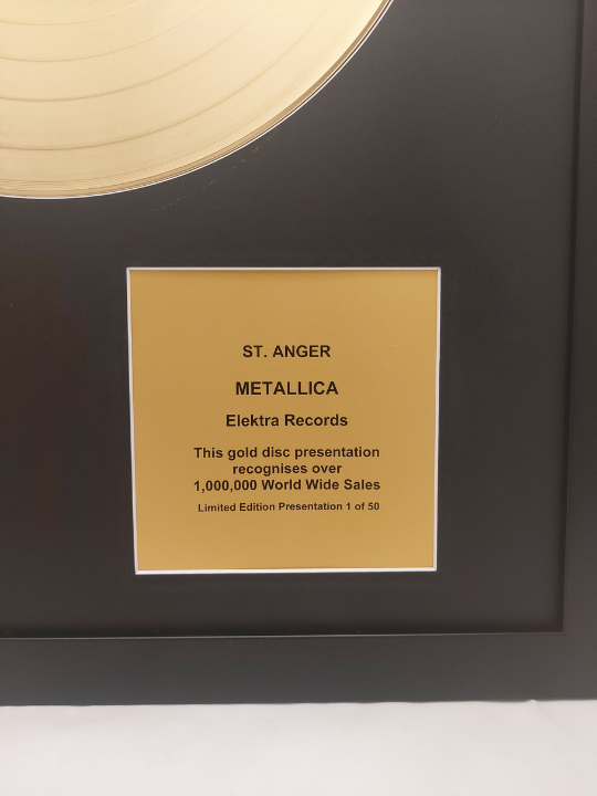 METALLICA - St. Anger | Gold Record & CD Presentation