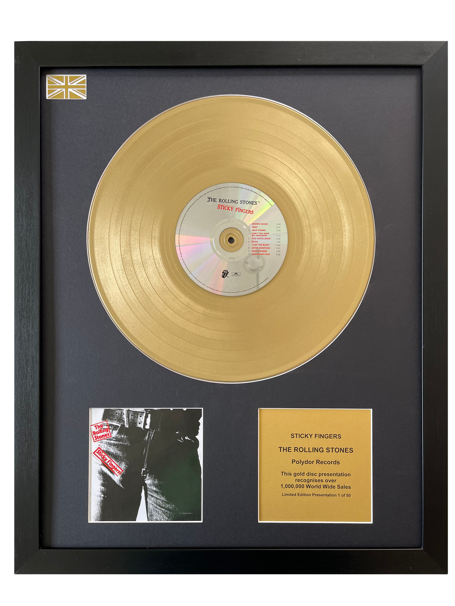 THE ROLLING STONES - Sticky Fingers | Gold Record & CD Presentation