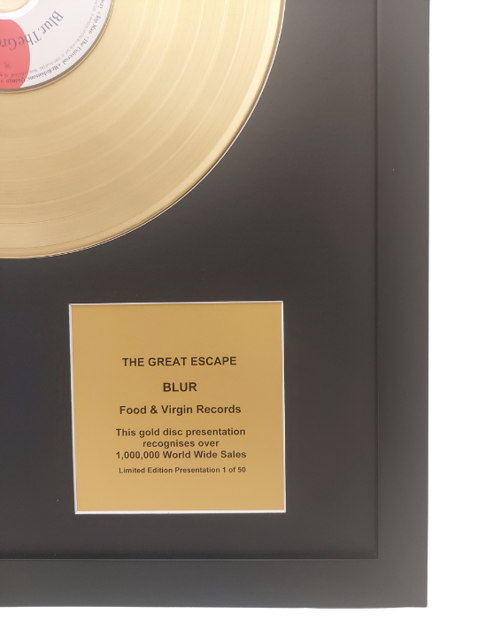 BLUR - The Great Escape | Gold Record & CD Presentation