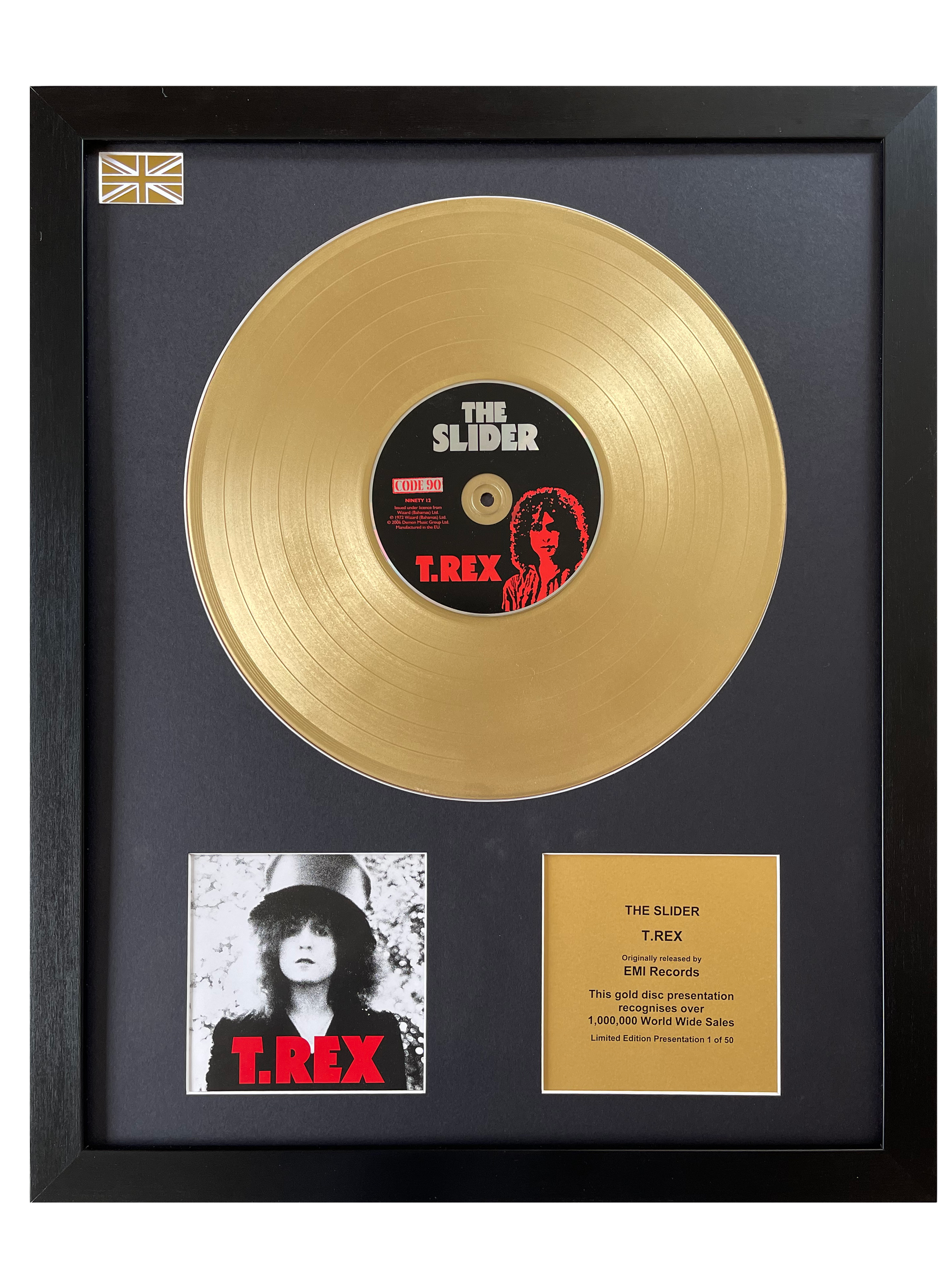 T.REX - The Slider - Gold Disc – The Gold Record Company