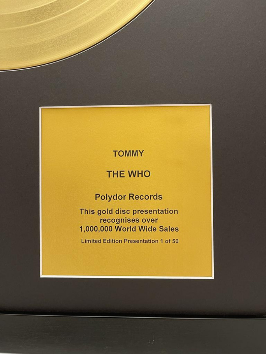 THE WHO - Tommy | Gold Record & CD Presentation