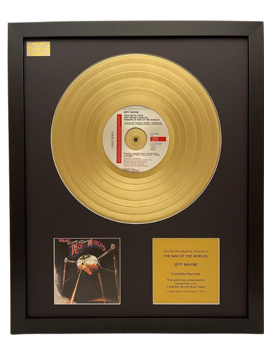 JEFF WAYNE - Jeff Wayne's Musical Version of The War of the Worlds  | Gold Record & CD Presentation