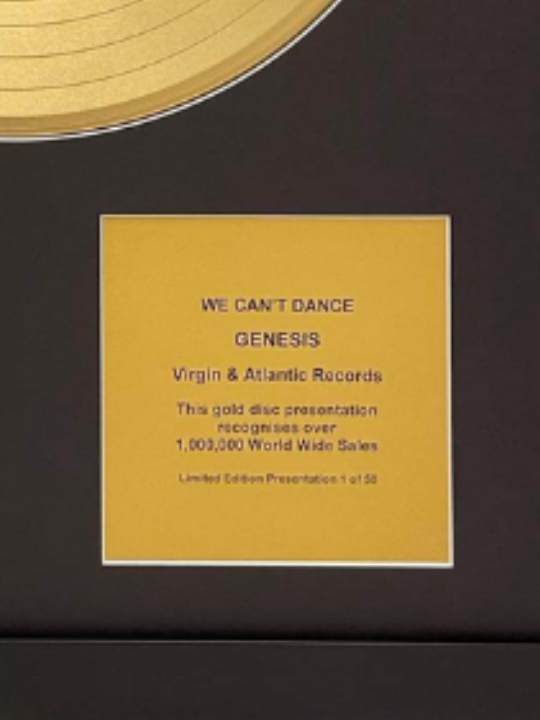 GENESIS - We Can't Dance | Gold Record & CD Presentation