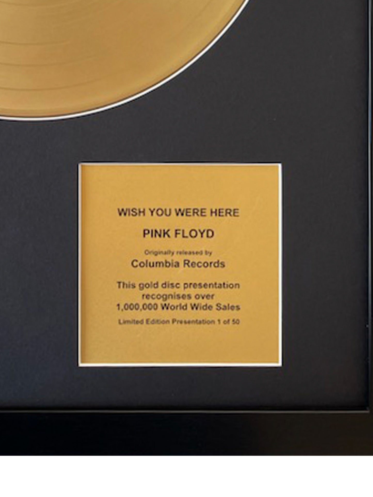 PINK FLOYD - Wish You Were Here | Gold Record & CD Presentation